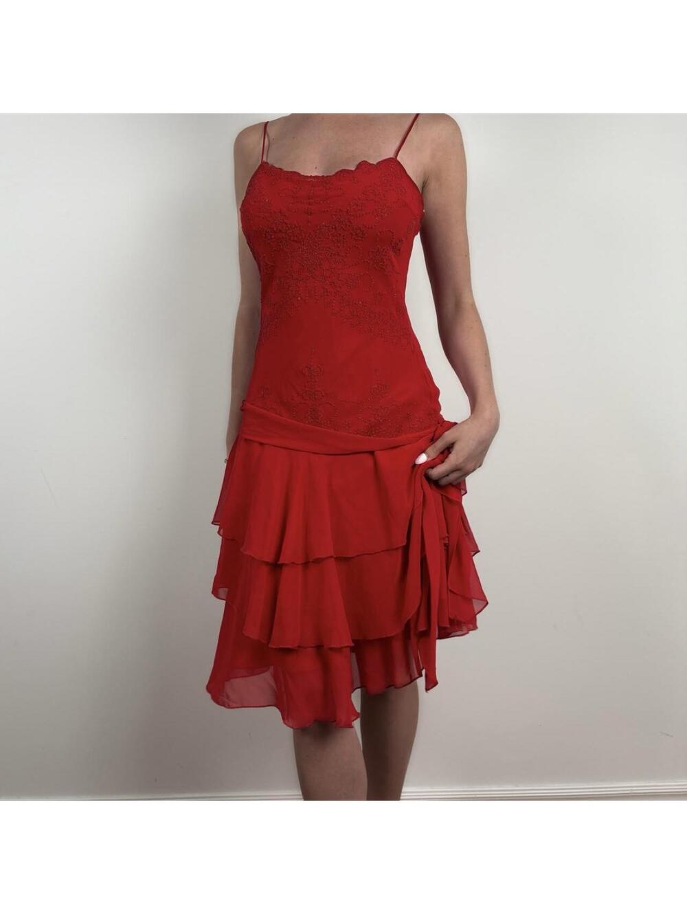 Maria Bonita Beaded Fairy Dress with Waist Tie